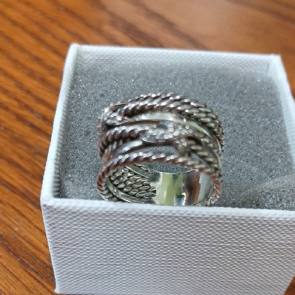 David Yurman Jewelry - David Yurman Authentic Diamond Crossover Ring